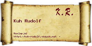 Kuh Rudolf névjegykártya