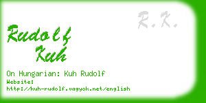 rudolf kuh business card